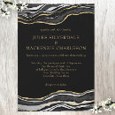 Search for black marble invitations Black and gold