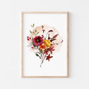 Recherche de bouquet roses rouges posters Aquarelle