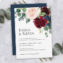 Search for burgundy and blush invitations Botanical