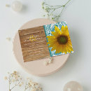 Search for teal sunflower wedding invitations Wood