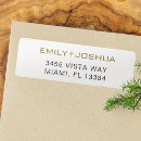 Search for wedding thank you return address labels Gold