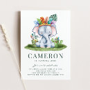 Search for elephant birthday invitations Wild one