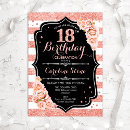 Search for black and white 18th birthday invitations Stripes