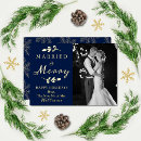 Search for married and merry holiday wedding announcement cards First christmas married