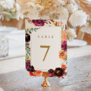 Search for bohemian floral wedding table cards Watercolor