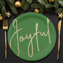 Search for green and gold paper plates Typography