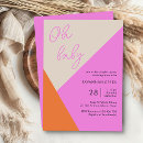 Search for pink and orange baby shower invitations Mother to be