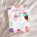 Search for watercolor ice cream birthday invitations Sweet one