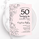 Search for blush pink 50th birthday invitations Script