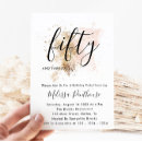 Search for pink gold 50th birthday invitations Girly