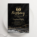 Search for stylish 60th birthday invitations Black and gold