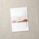 Search for floral wedding invitation belly bands Boho bohemian