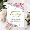 Recherche de bautizo baptême invitations Croix d'or