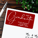Search for graduate return address labels Calligraphy script