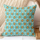 Recherche de turquoise et orange coussins Abstrait