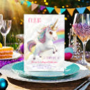 Recherche de pastel rainbow party invitations Licorne magique