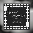 Search for surprise square invitations Black and white