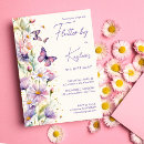 Search for lavender birthday invitations Butterflies