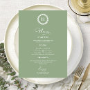 Search for monogram wedding menus Dinner