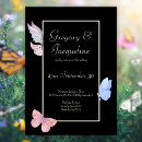 Search for watercolor butterflies wedding invitations Simple