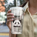 Search for panda tumblers Black and white