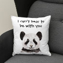 Recherche de pandas mignons coussins Noir et blanc