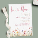 Search for wild flowers invitations Watercolor floral