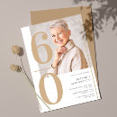Search for photo 60th birthday invitations Gold