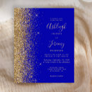 Recherche de bleu royal or invitations Moderne