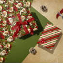 Search for santa face wrapping paper Retro