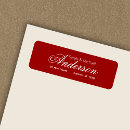 Search for red wedding return address labels Birthday