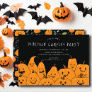 Search for pumpkin carving party invitations Orange and black