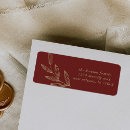 Search for deep red return address labels Burgundy