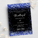 Search for royal blue and black wedding invitations Modern