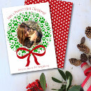 Search for paw prints christmas cards Wreath