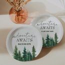 Search for pine trees paper plates Watercolor
