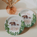 Search for woodland animals plates Boy baby shower
