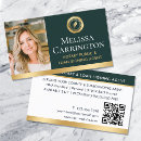 Search for dark green business cards Loan signing agent