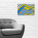 Recherche de marée basse posters Bleu