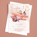 Search for time flies 1st birthday invitations Watercolor