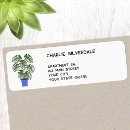 Search for tropical leaves return address labels Monstera