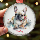 Recherche de french bulldog ornements Noël