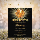 Search for disco 50th birthday invitations Gold
