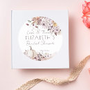 Recherche de floral bridal shower autocollants Merci les