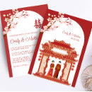 Recherche de fleurs de cerisier rouges invitations Double bonheur