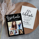 Search for photo collage graduation invitations Black and white