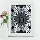 Search for silver table cards Black and silver