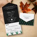 Search for green and black wedding invitations Rustic
