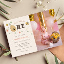 Search for first bee day invitations Floral