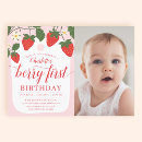 Recherche de strawberry anniversaire invitations Moderne